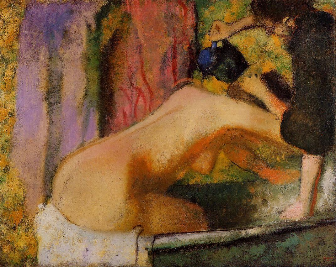 Эдгар Дега, "Женщина в ванне". 1893-1898.